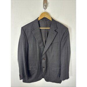 Canali Men’s 48R Blazer Gray Pinstripe 100% Wool Italy Harry Rosen